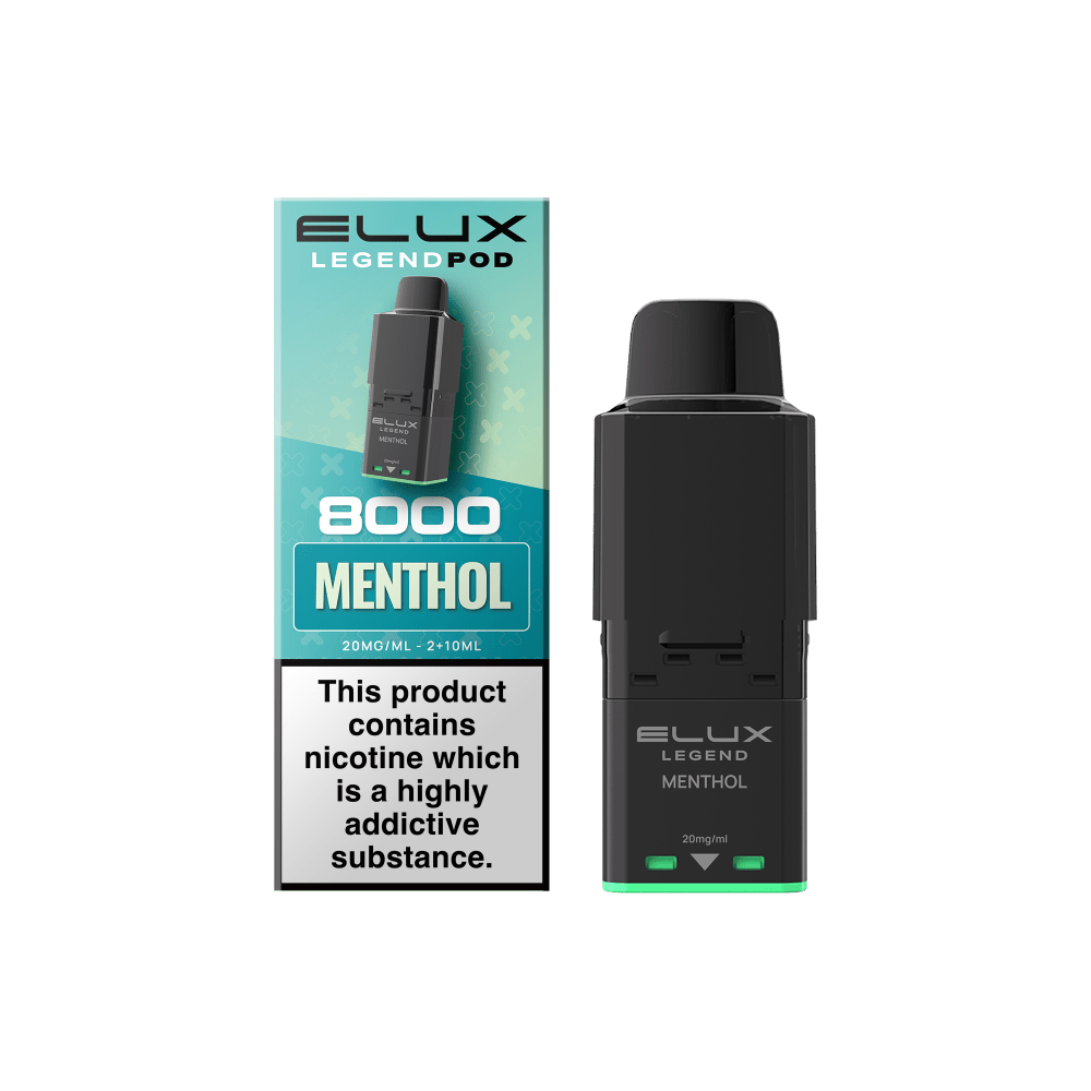 bulk wholesale Elux Legend 8000 Refill Pods Box of 5 - Menthol
