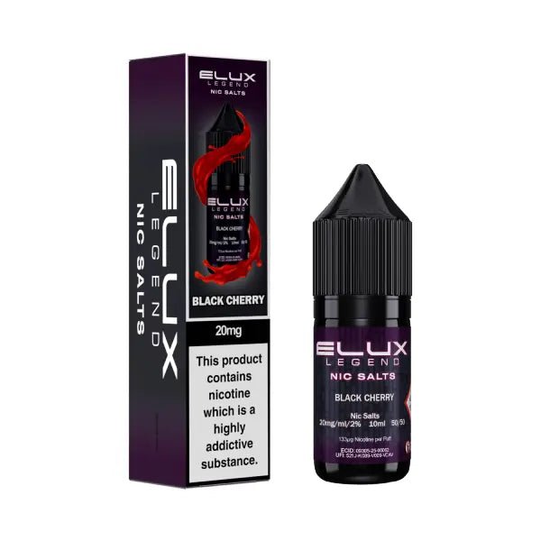 bulk wholesale Elux Legend Nic Salts - 10ml E - liquids - Box of 10 - Black Cherry *New*