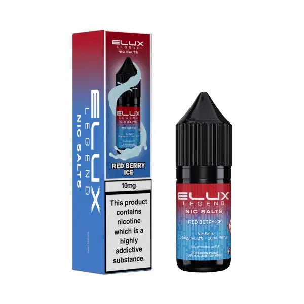 bulk wholesale Elux Legend Nic Salts - 10ml E - liquids - Box of 10 - Red Berry Ice *New*
