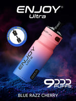 bulk wholesale Enjoy Ultra 9000 Vape Kit Box of 5 - Blue Razz Cherry