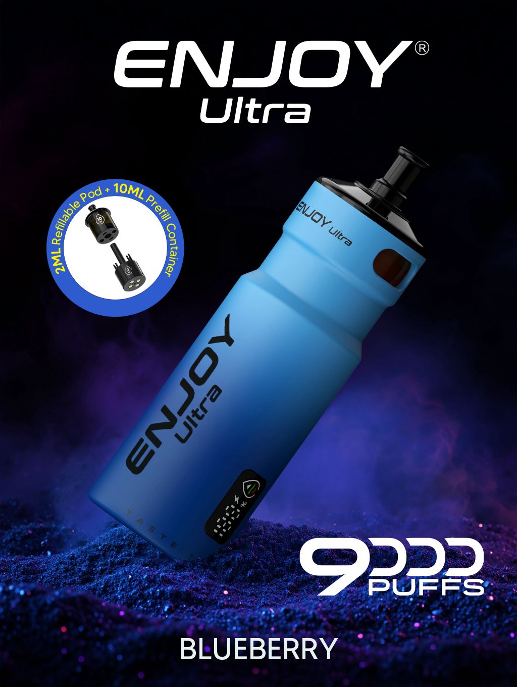 bulk wholesale Enjoy Ultra 9000 Vape Kit Box of 5 - Blueberry