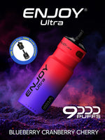 bulk wholesale Enjoy Ultra 9000 Vape Kit Box of 5 - Blueberry Cherry Cranberry