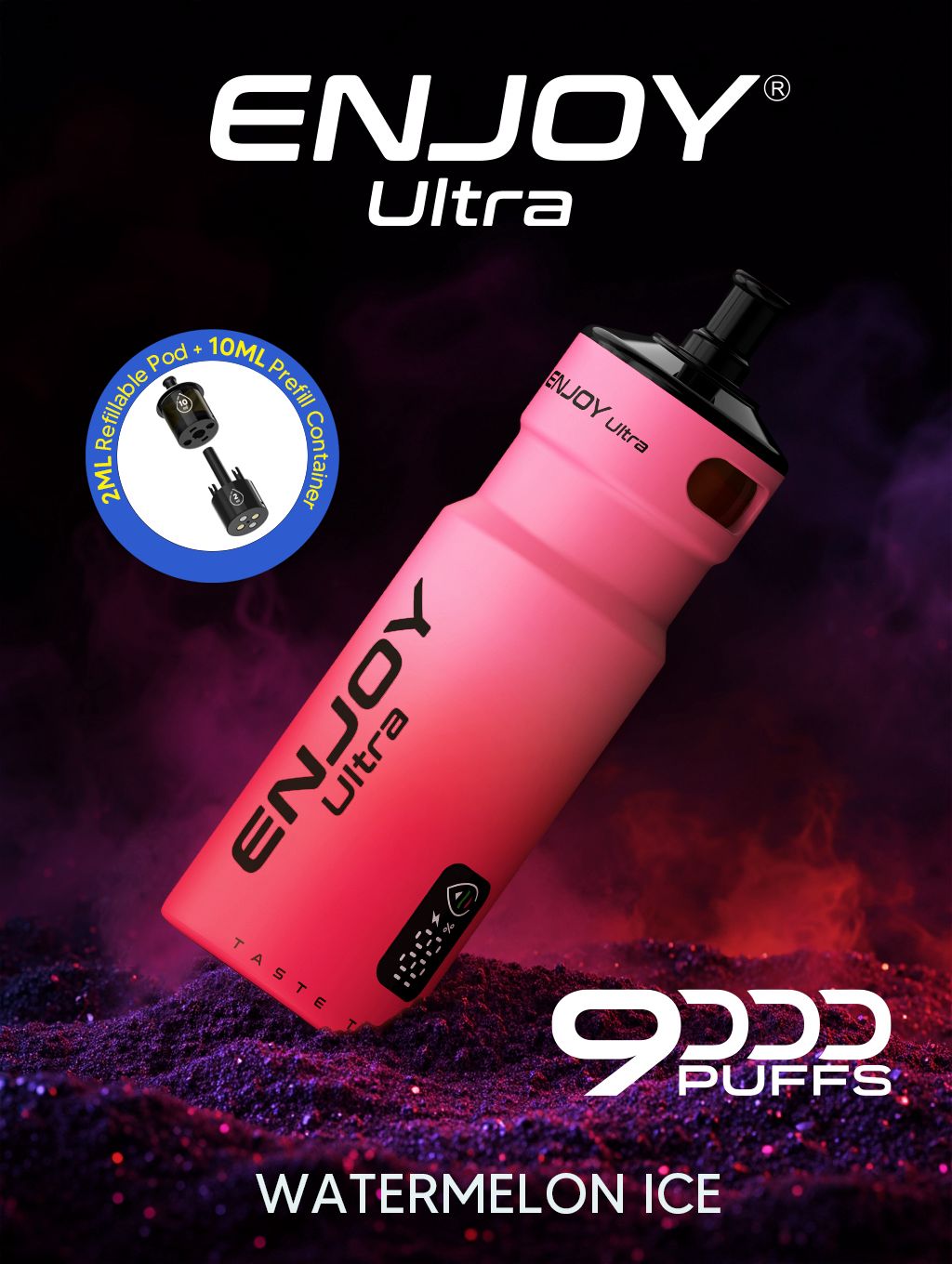 bulk wholesale Enjoy Ultra 9000 Vape Kit Box of 5 - Watermelon Ice