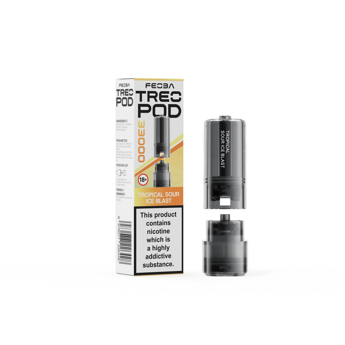 bulk wholesale Feoba Treo 33k Replacement Pods Box of 5 - Tropical Sour Ice Blast