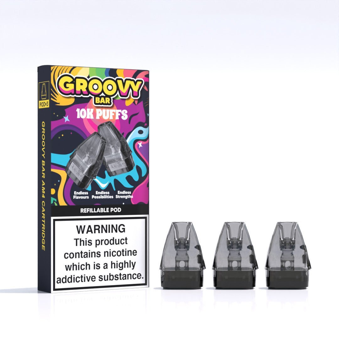 bulk wholesale Groovy Bar 10k Refillable Pods Pack of 3 - 0.6 Ohm