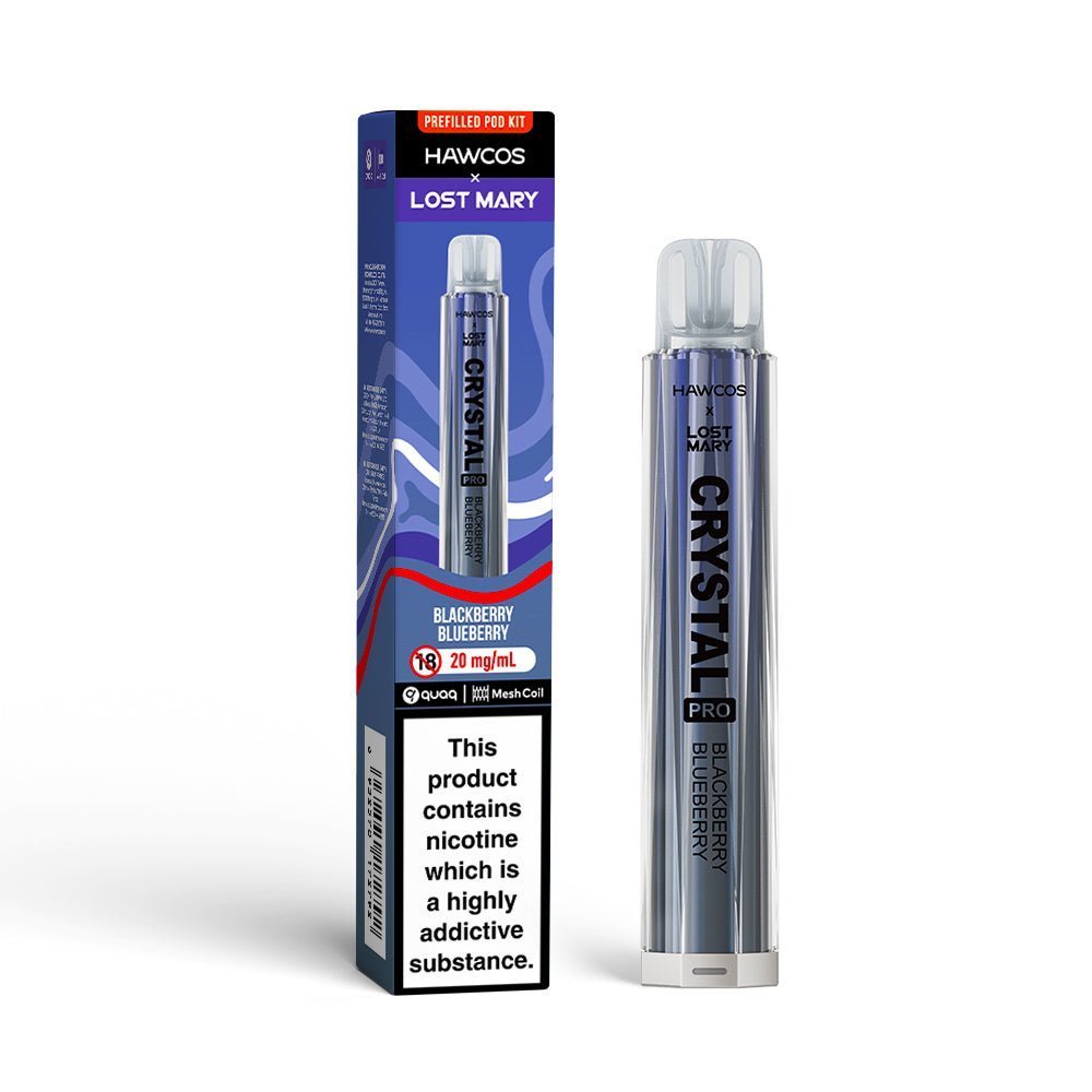 bulk wholesale Hawcos x Lost Mary Crystal Pro 600 Prefilled Vape Pack of 10 - Strawberry Raspberry Cherry Ice