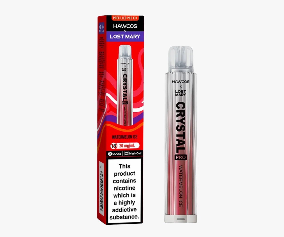 bulk wholesale Hawcos x Lost Mary Crystal Pro 600 Prefilled Vape Pack of 10 - Watermelon Ice