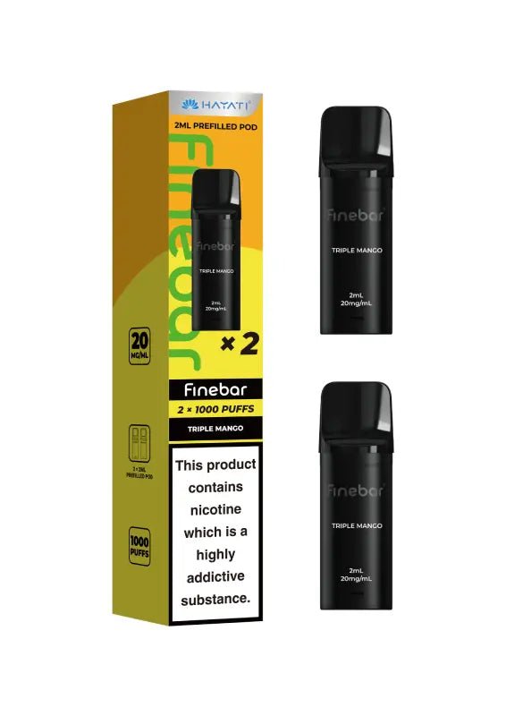 bulk wholesale Hayati Finebar 1000 Replacement Pods - Triple Mango