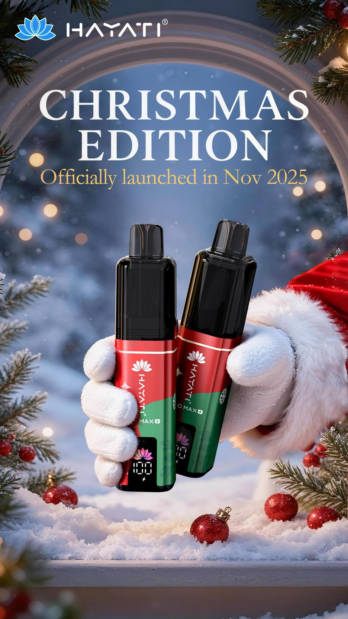 bulk wholesale Hayati Pro Max Plus 6000 Christmas Edition Vape Kit 5 Pack - Banana Ice