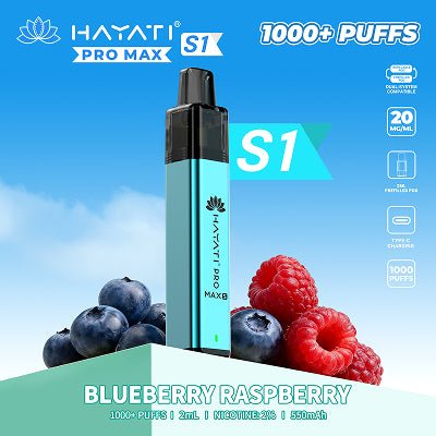 bulk wholesale Hayati Pro Max S1 Vape Kit Box of 10 - Blueberry Raspberry