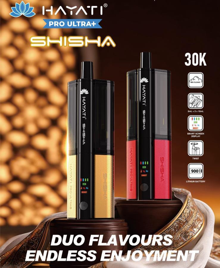 bulk wholesale Hayati Pro Ultra Plus Shisha 30k Vape Kit Box of 5 - Double Apple/Double Apple