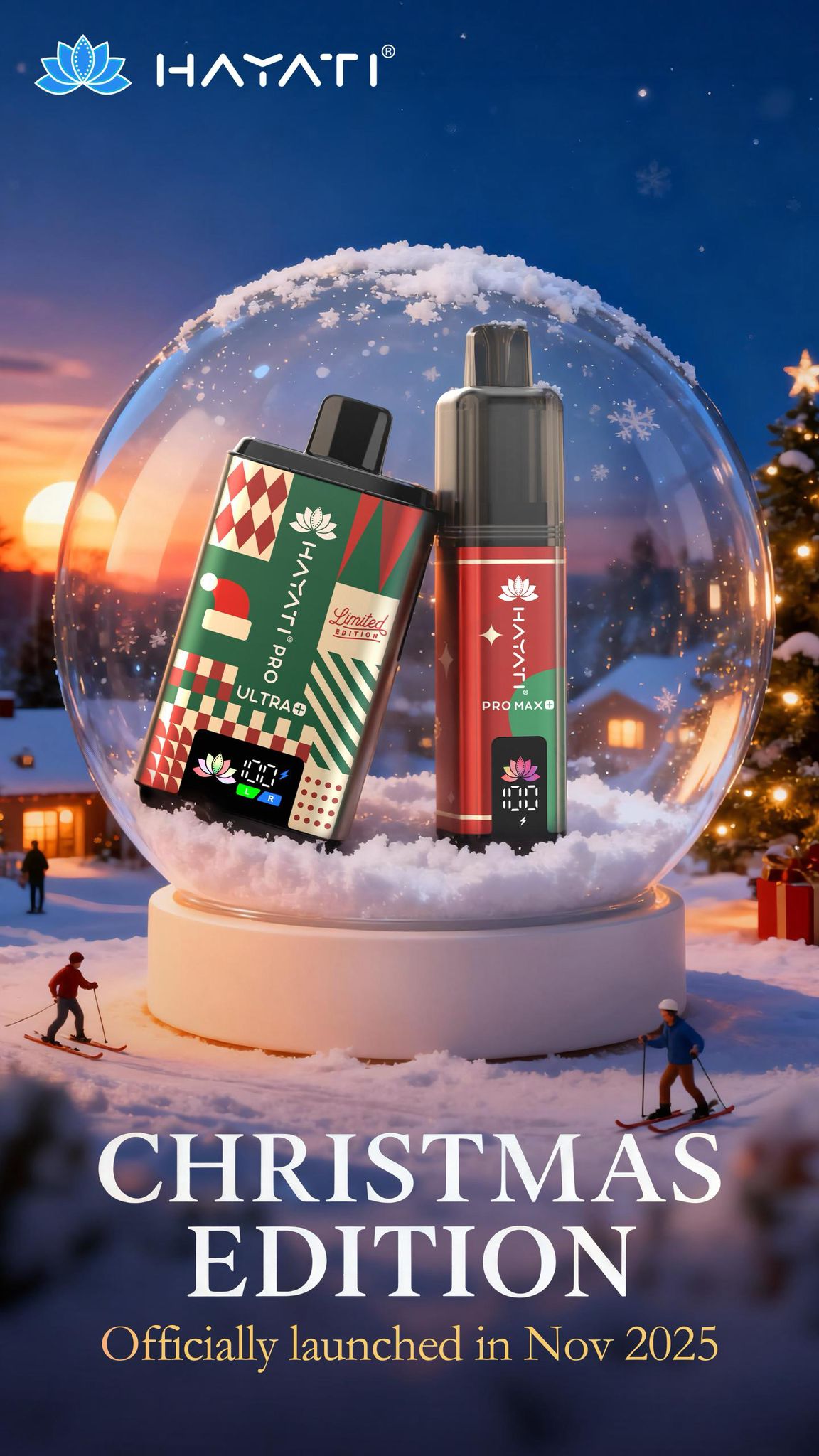 bulk wholesale Hayati Ultra Pro Plus 25k Christmas Edition Vape Kit 5 Pack - Blue Razz Cherry