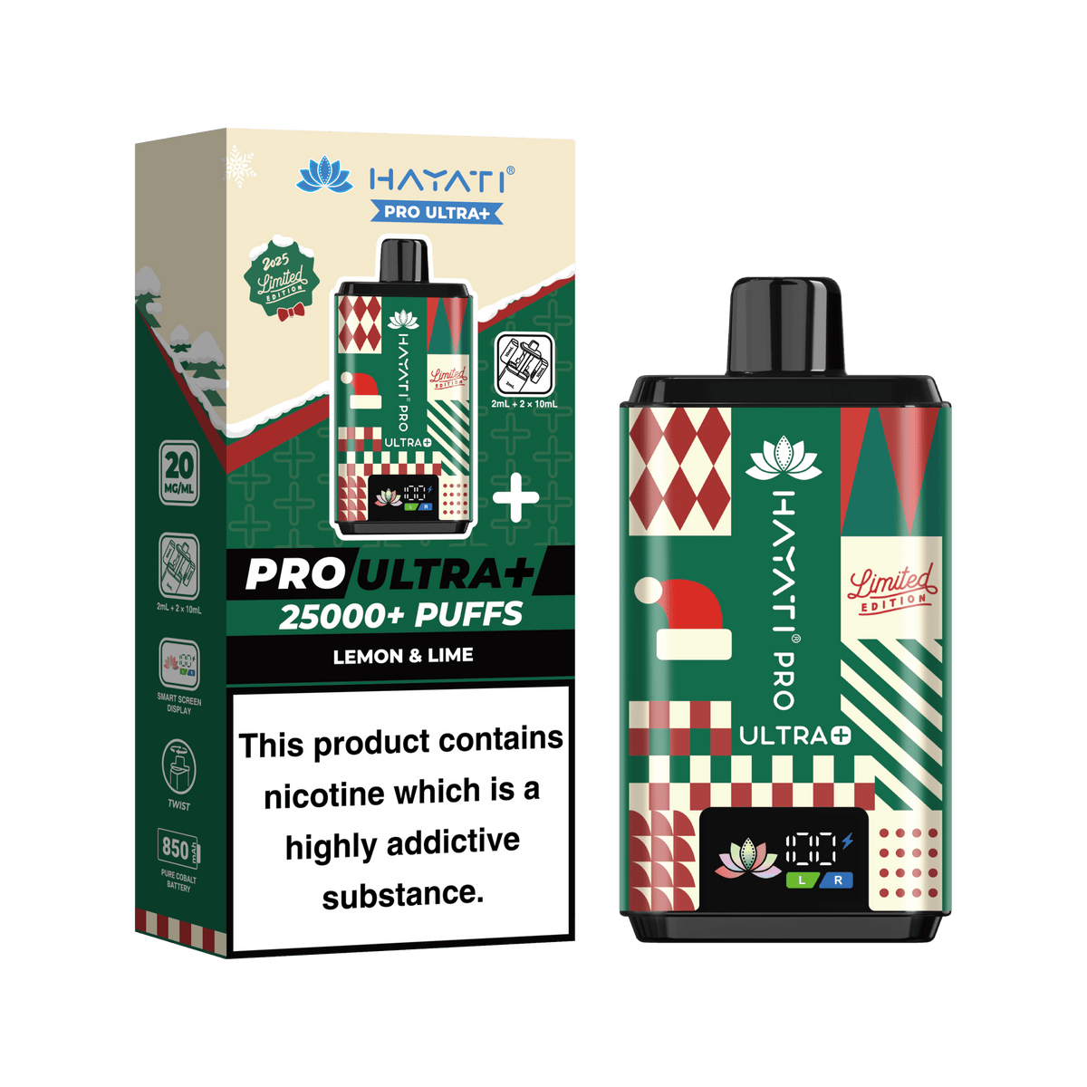 bulk wholesale Hayati Ultra Pro Plus 25k Christmas Edition Vape Kit 5 Pack - Lemon & Lime