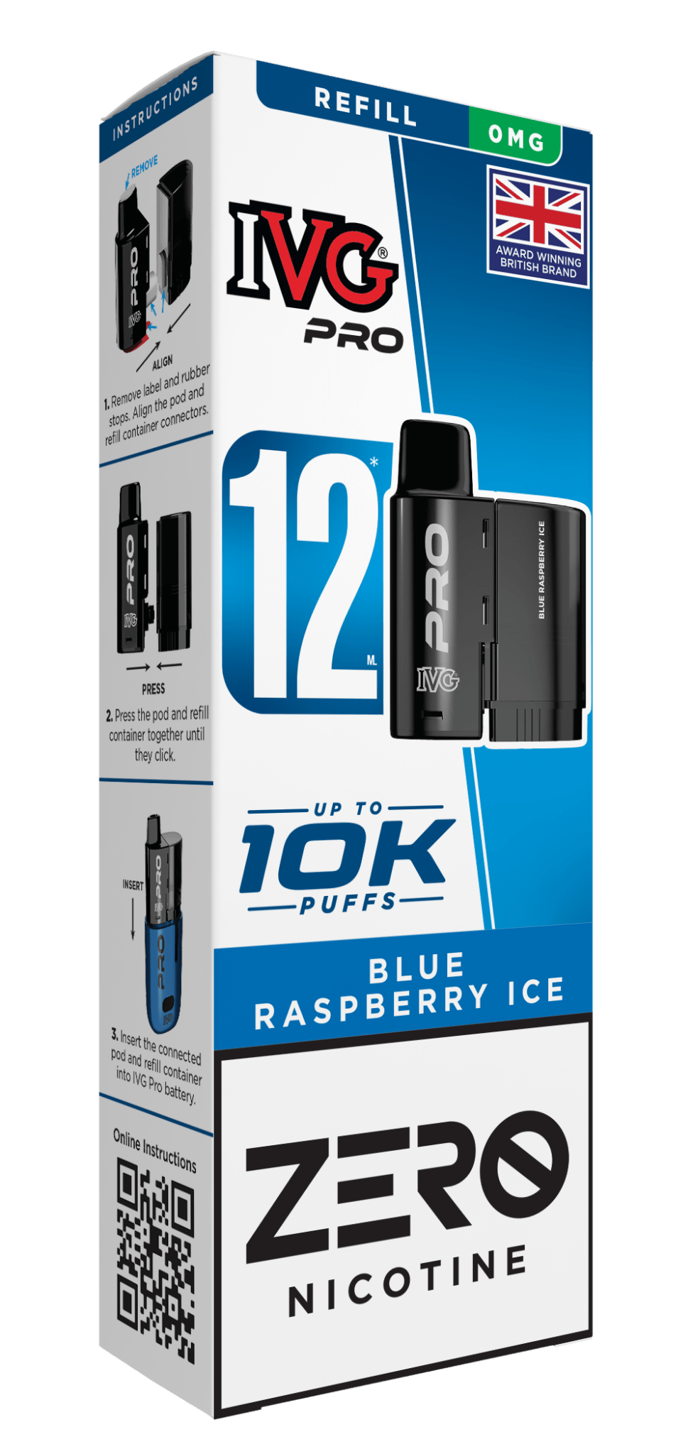 bulk wholesale IVG Pro 10k Replacement Pods - Blue Raspberry Ice
