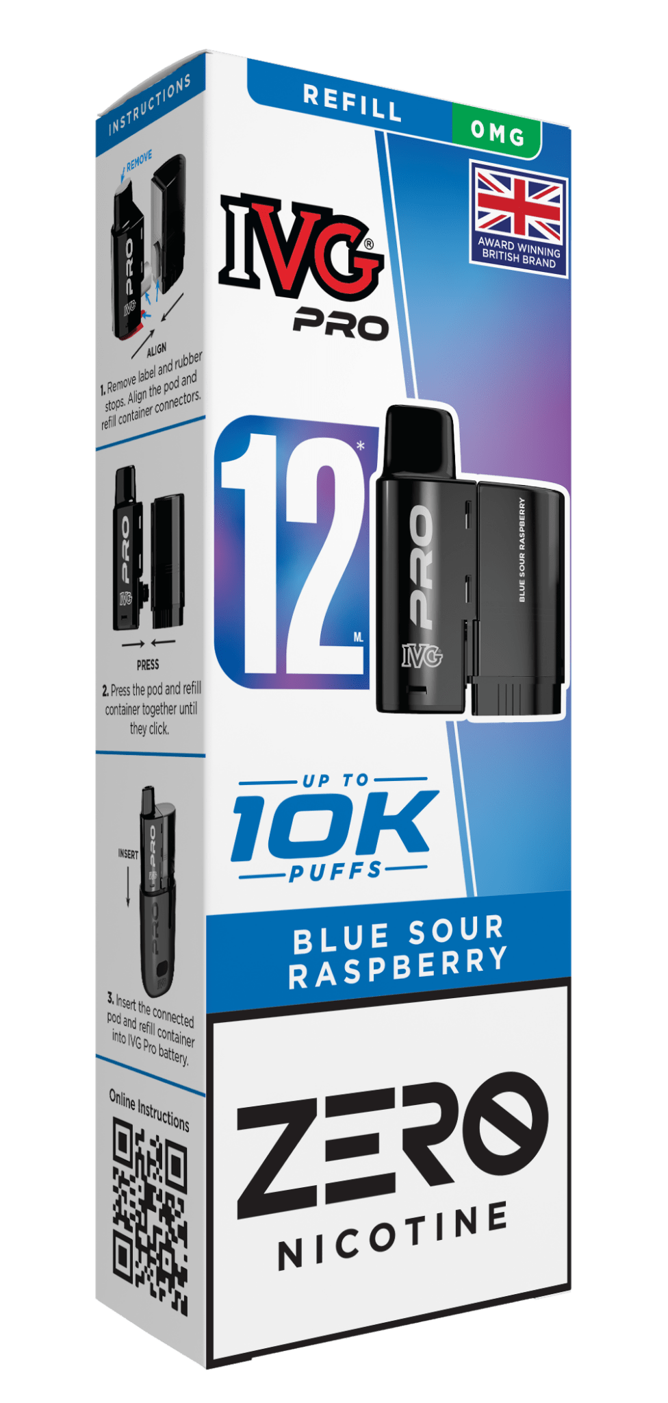 bulk wholesale IVG Pro 10k Replacement Pods - Blue Sour Raspberry