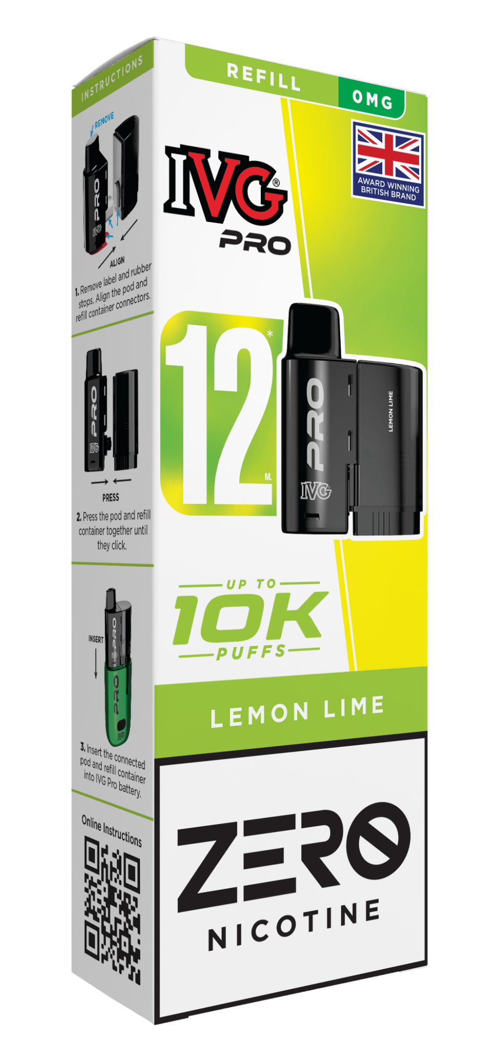 bulk wholesale IVG Pro 10k Replacement Pods - Lemon Lime