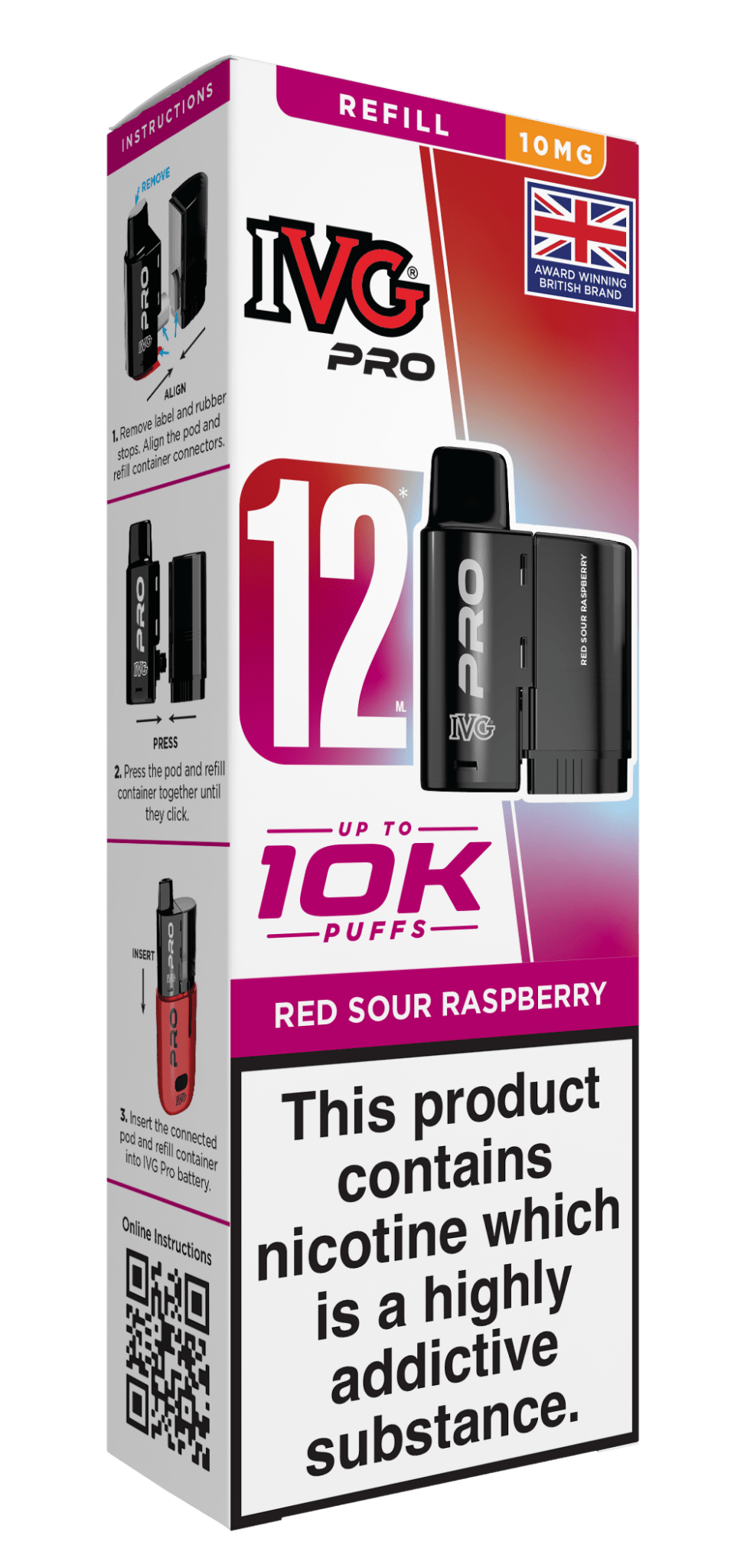 bulk wholesale IVG Pro 10k Replacement Pods - Red Sour Raspberry