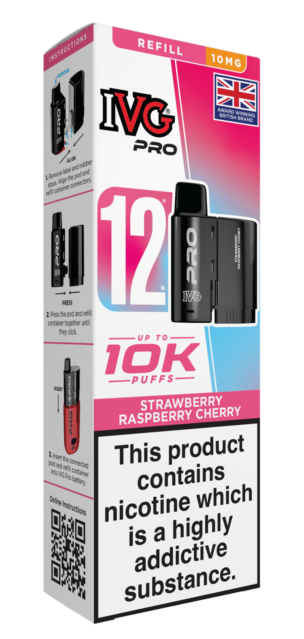 bulk wholesale IVG Pro 10k Replacement Pods - Strawberry Raspberry Cherry
