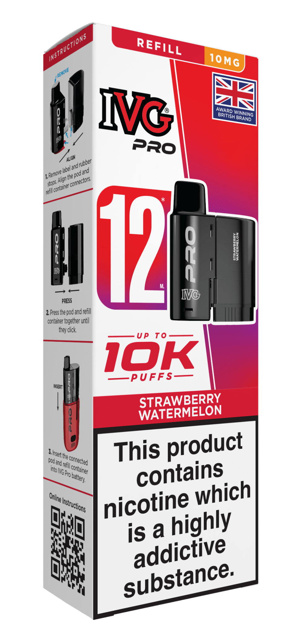 bulk wholesale IVG Pro 10k Replacement Pods - Strawberry Watermelon