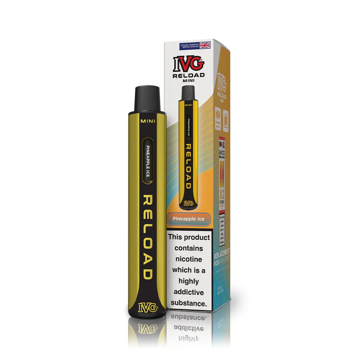 bulk wholesale IVG Reload Mini Pod Vape Kit Box Of 10 - Pineapple Ice