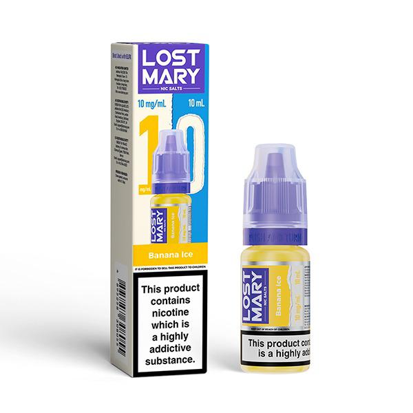 bulk wholesale Lost Mary Nic Salt 10ml E-Liquid Box of 10 - Banana Ice