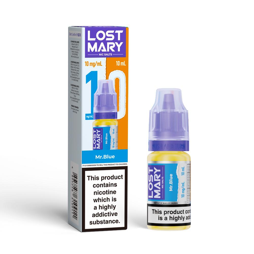 bulk wholesale Lost Mary Nic Salt 10ml E-Liquid Box of 10 - Mr Blue