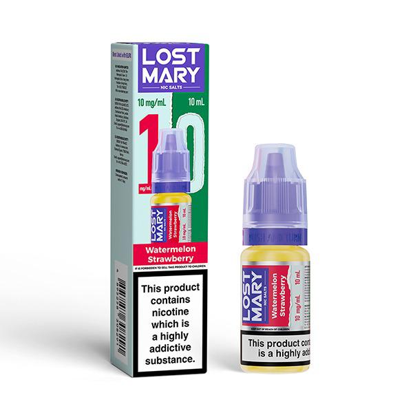 bulk wholesale Lost Mary Nic Salt 10ml E-Liquid Box of 10 - Watermelon Strawberry