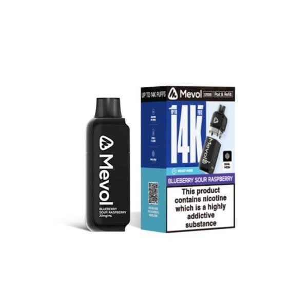 bulk wholesale Mevol S7000 Replacement Pods Box of 5 - Blueberry Sour Raspberry