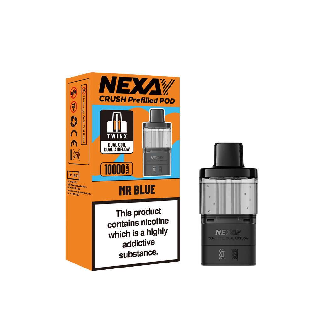 bulk wholesale Nexay Crush 10k Refill Pods Pack of 5 - Mr Blue