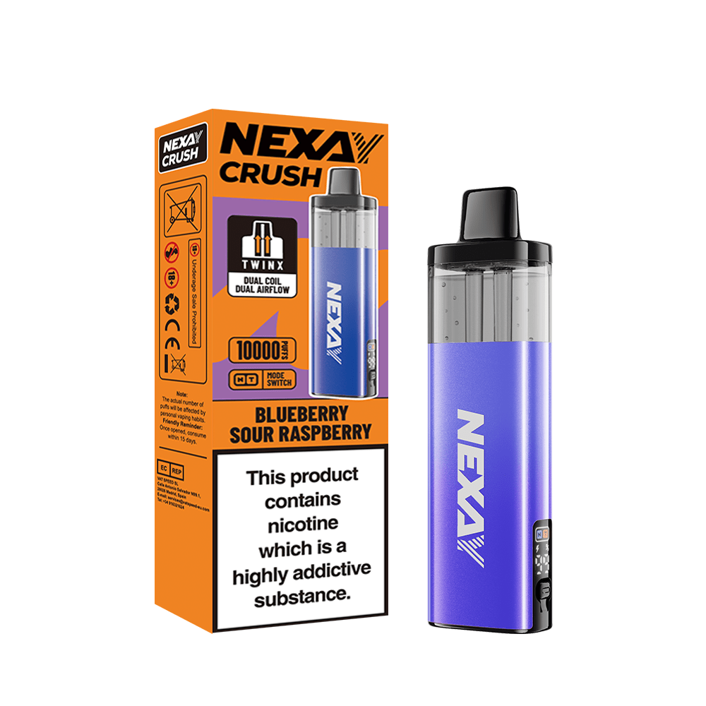 bulk wholesale Nexay Crush 10k Vape Kit Box of 5 - Blueberry Sour Raspberry