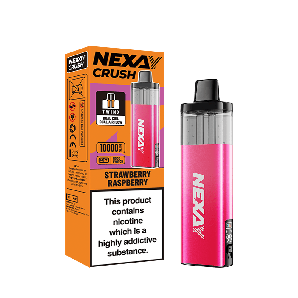 bulk wholesale Nexay Crush 10k Vape Kit Box of 5 - Strawberry Raspberry