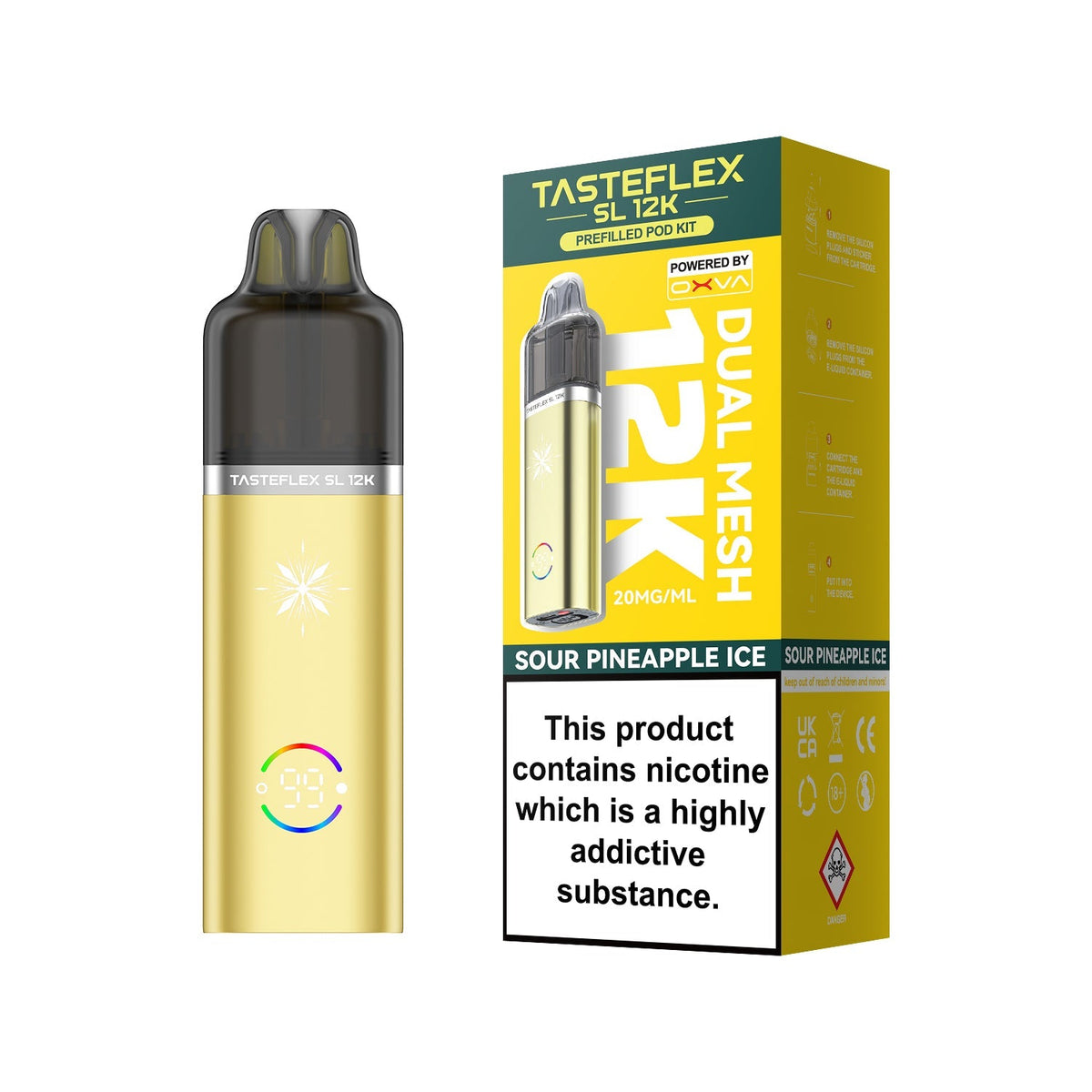 bulk wholesale Oxva Tasteflex SL 12k Prefilled Pod Kit - Sour Pineapple Ice