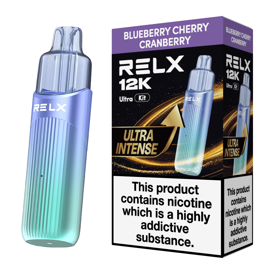 bulk wholesale Relx 12k Ultra Pod Vape Kit Box of 5 - Blueberry Cherry Cranberry