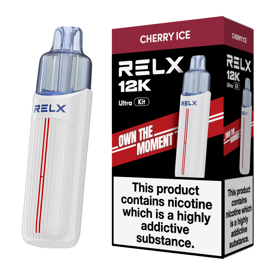 bulk wholesale Relx 12k Ultra Pod Vape Kit Box of 5 - Cherry Ice