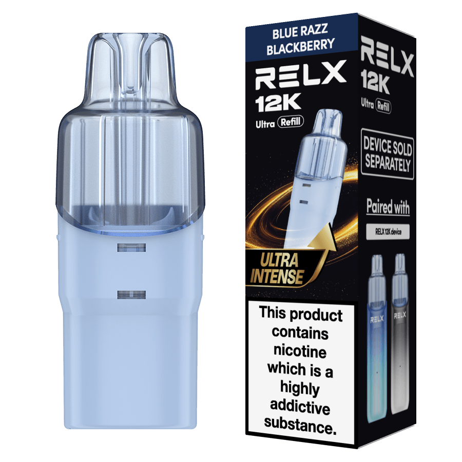 bulk wholesale Relx 12k Ultra Refill Pods Pack of 5 - Blue Razz Blackberry