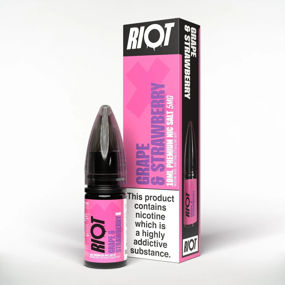 bulk wholesale Riot X Nic Salts 10ml E - Liquid - Grape & Strawberry