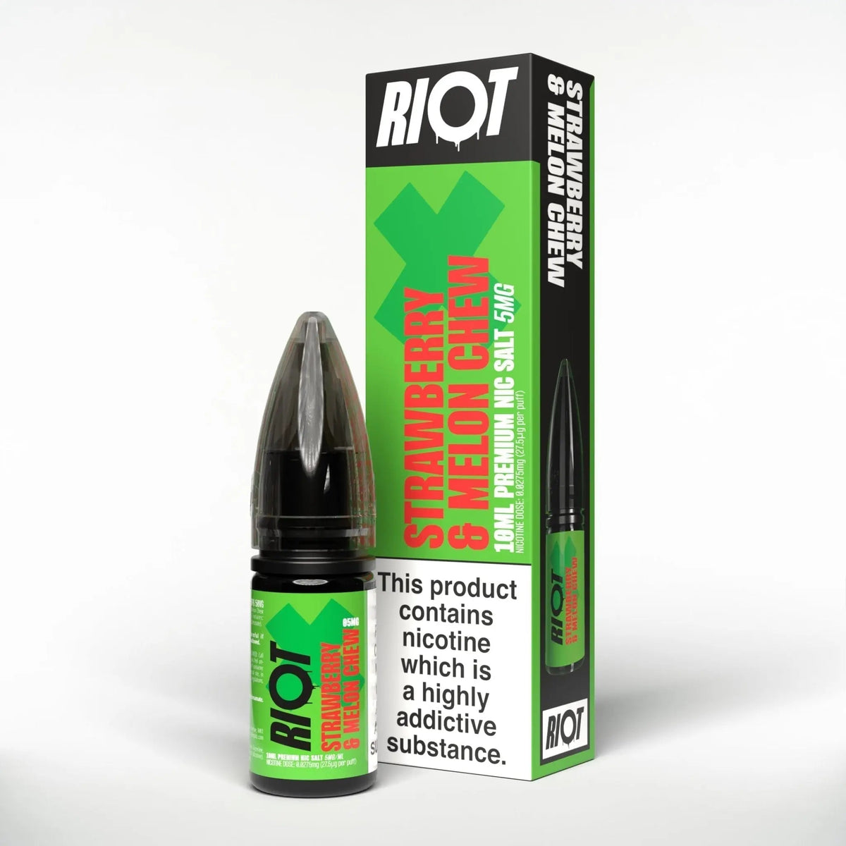 bulk wholesale Riot X Nic Salts 10ml E - Liquid - Strawberry & Melon Chew