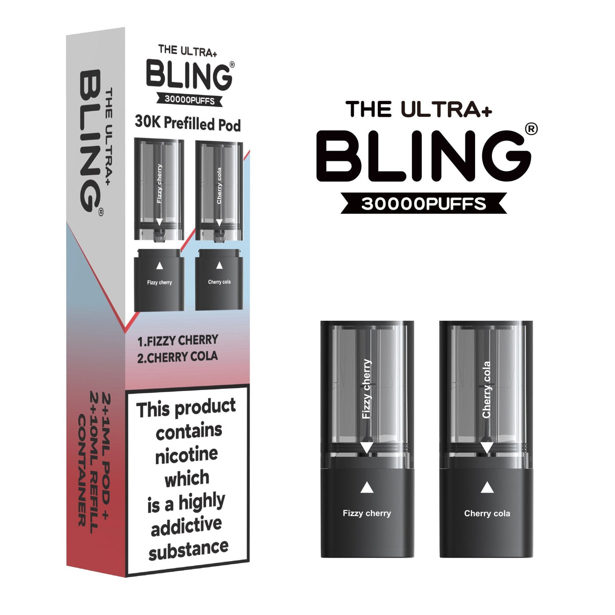 bulk wholesale The Bling Ultra Plus 30k Replacement Pods Pack of 5 - Fizzy Cherry/Cherry Cola