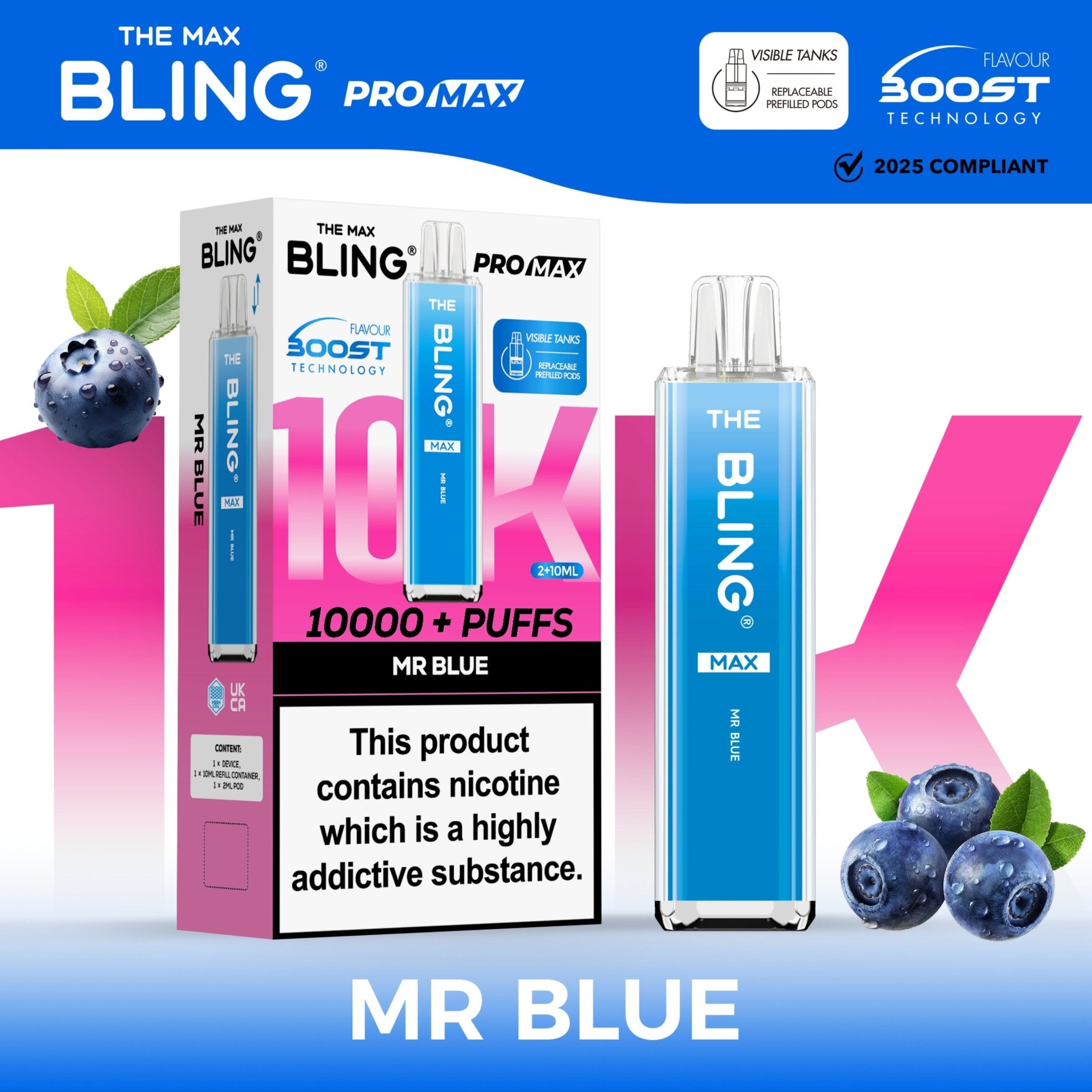 Buy The Crystal Bling Max 8000 Pod Kit | Box of 5 Buy The Crystal Bling Max 8000 Pod Kit | Box of 5
