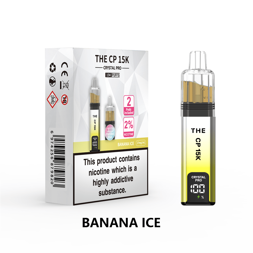 bulk wholesale The Crystal Pro CP 15k Prefilled Pod Vape Box of 5 - Banana Ice