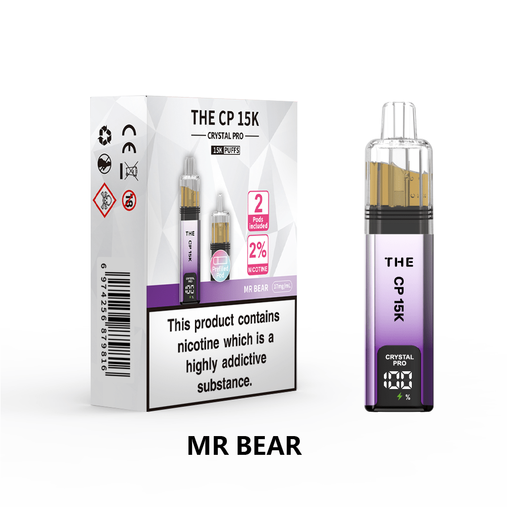 bulk wholesale The Crystal Pro CP 15k Prefilled Pod Vape Box of 5 - Mr Bear