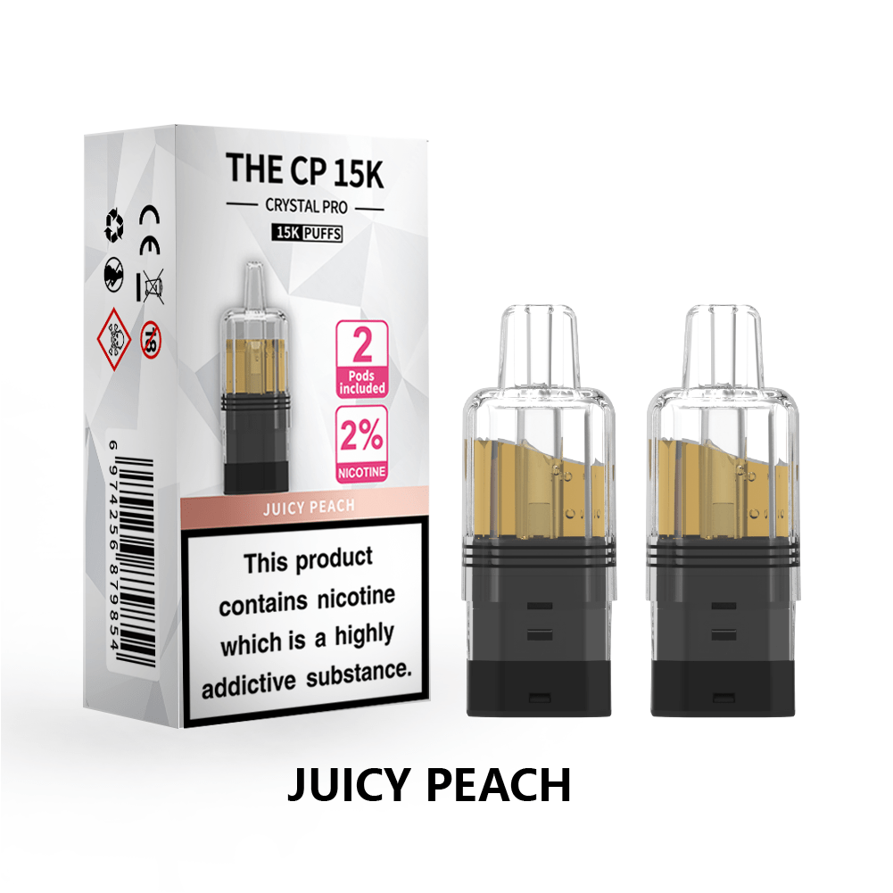 bulk wholesale The Crystal Pro CP 15k Replacement Pods Box of 5 - Juicy Peach