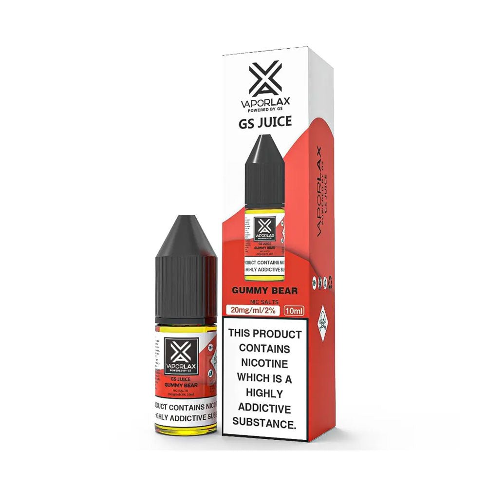 bulk wholesale Vaporlax Nic Salt 10ml E Liquids Box of 10 - Gummy Bear