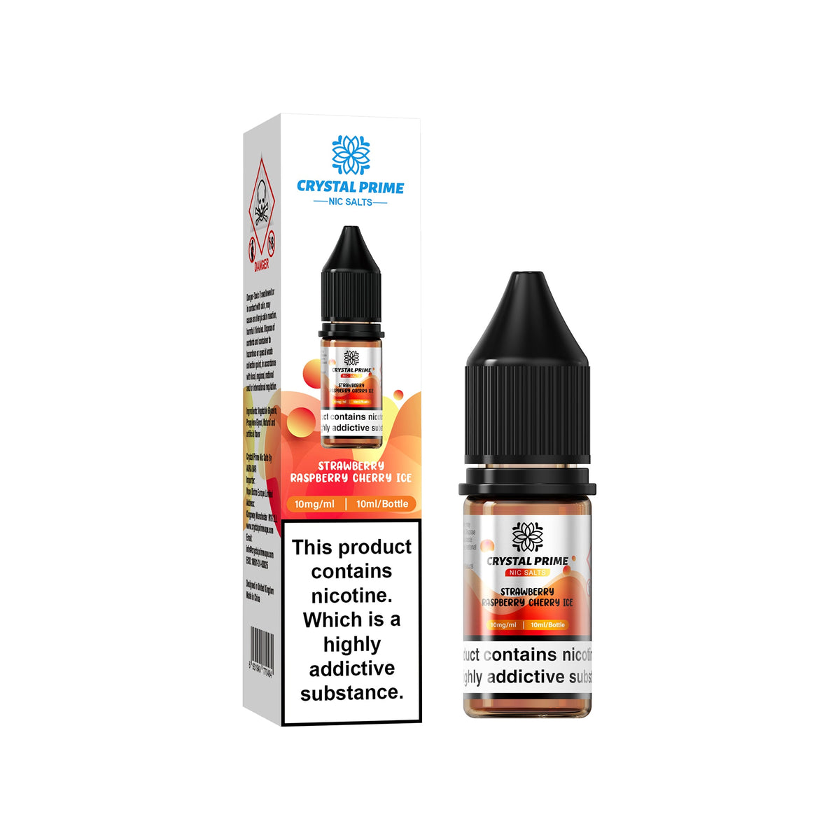bulk wholesale Crystal Prime 7000 Nic Salts 10ml E - liquids (Box of 10) - Strawberry Raspberry Cherry ice