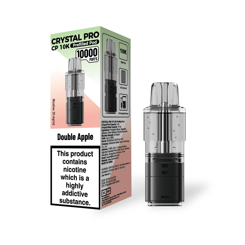 bulk wholesale Crystal Pro CP 10k Replacement Pods Box of 5 - Double Apple