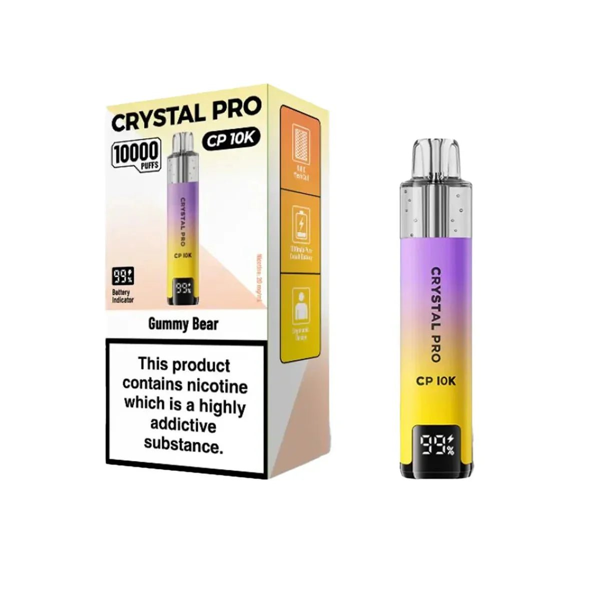 bulk wholesale Crystal Pro CP10000 Prefilled Pod Kit Box of 5 - Fruit Bomb