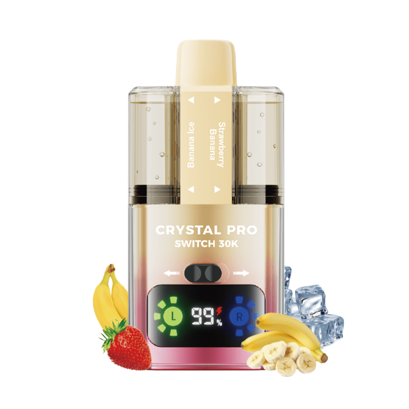 bulk wholesale Crystal Pro Switch 30k Vape Kit Box of 5 - Banana Ice / Strawberry Banana