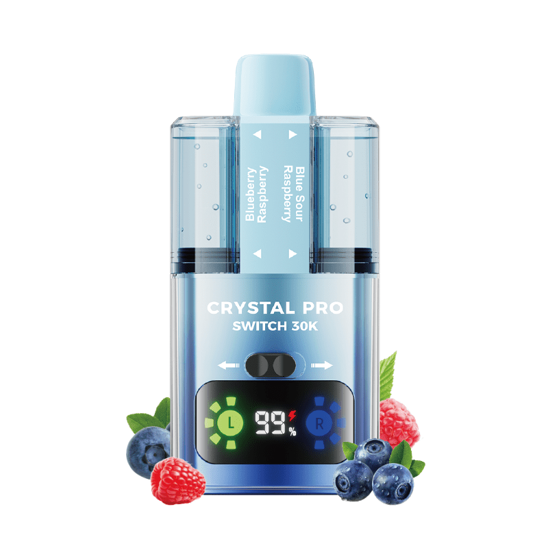 bulk wholesale Crystal Pro Switch 30k Vape Kit Box of 5 - Blueberry Raspberry / Blue Sour Raspberry
