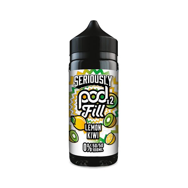 bulk wholesale Doozy Vape Seriously Pod Fill X2 Shortfill 100ml E - Liquid - Lemon Kiwi
