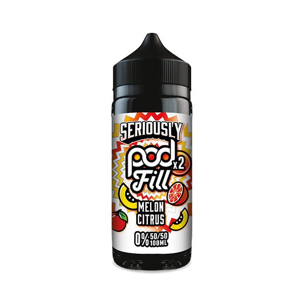 bulk wholesale Doozy Vape Seriously Pod Fill X2 Shortfill 100ml E - Liquid - Melon Citrus